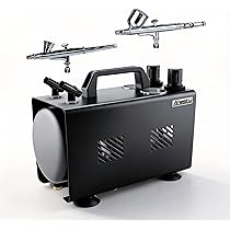 Amazon.co.jp: Anesty AHPTrunk 2in1 エアブラシ コンプレッサー 2口