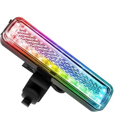 Amazon | 自転車テールライト レッド+カラフル（虹色など）スケート