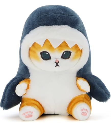 Amazon.co.jp: CNAANA かわいいサメの猫 ぬいぐるみ ぬいぐるみ 人形
