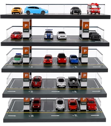 Amazon.co.jp: cxiiuui 1/64 ミニカー ディスプレイ ケース 駐車場 PVC