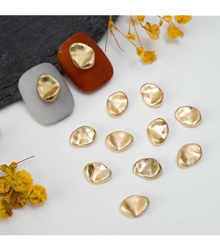 Amazon | ネイルパーツ スクエア パーツ ゴールド 30個 S 四角