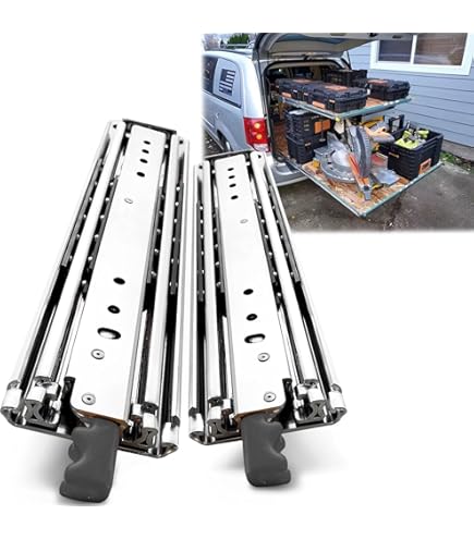 Amazon.co.jp: 工業用 引き出しスライド ロック付 超重量用スライド