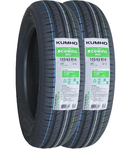 Amazon.co.jp: クムホ(KUMHO) 低燃費タイヤ ecowing ES31 155/65R14
