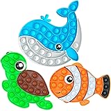3 Pack Push Bubble Fidget Sensory Toys, Sensory Fidget Poppers Push Bubble Toy, Silicone Squeeze Autism Anxiety Stress Relief