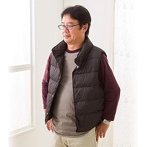 【Amazon.co.jp 限定】 東京 西川 ダウンベスト Mサイズ ダウン90% メンズ 袖なしタイプ 家事やちょっ…