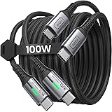 INIU USB C to USB C Cable 100W Fast Charger [2m+2m] PD 5A Type C to Type C Cables, Nylon Braided USB-C Phone Fast Charging fo