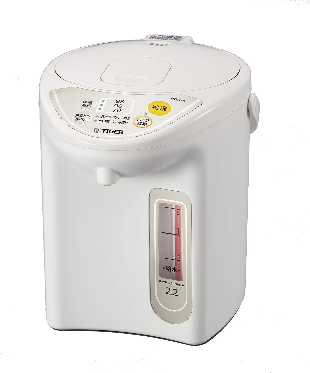 タイガー魔法瓶(TIGER) マイコン電気ポット 保温機能 節電タイマー 2.2L アーバンホワイト PDR-G220-WU