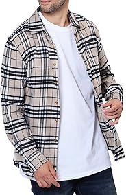 JIGGYS SHOP チェックシャツ メンズ シャツ 長袖 ネルシャツ カジュアル 秋冬 コットン