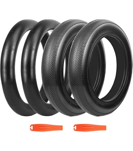 Amazon | 20 x 4.0 ファットバイクタイヤ チューブ付き交換用自転車