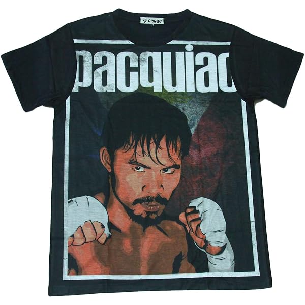 Amazon | [GibGae] プリントTシャツ マニー・パッキャオ ボクシング