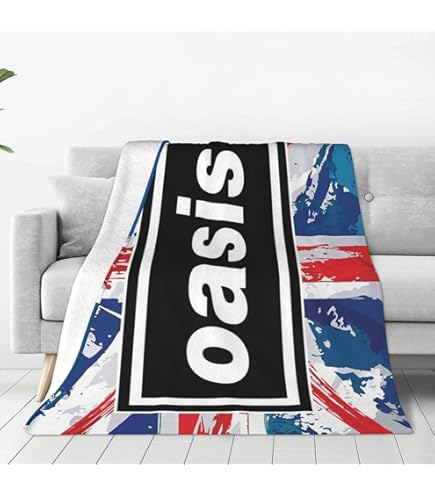 Amazon｜毛布 オアシス Oasis バンド ブランケット シングル