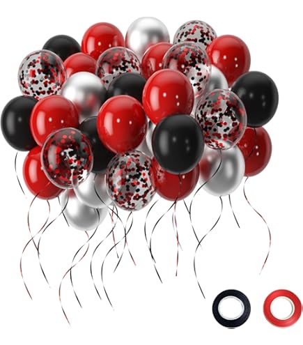 Amazon | 40インチ レッド 13 数字 風船 巨大 13 又は 31 個 フォイル
