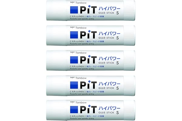 トンボ鉛筆 スティックのり 10g PiTハイパワー (強力・スピード粘着) Sサイズ 5本 HCA-511