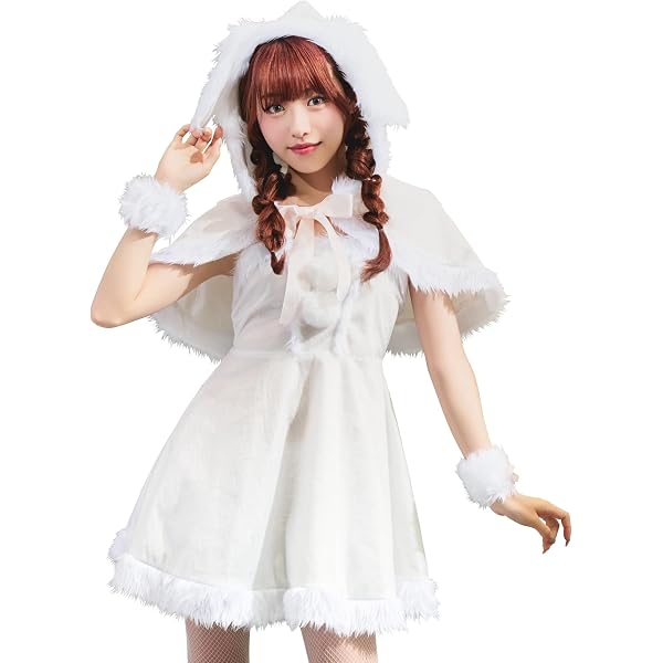 Amazon.co.jp: [Malymoon] コスプレ サンタ キャット 白猫 ネコ ねこ