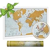 Scratch The World® - Travel Edition Map Print - 42 x 30 cm - Maps International - Map Making for More Than 50 Years