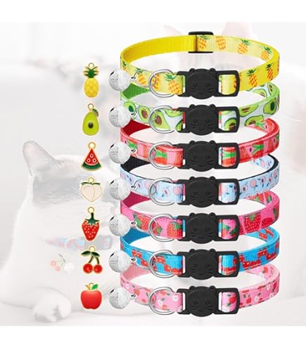 Amazon | 猫首輪 ペット用識別首輪 12色セット 子犬&子猫の識別 名前