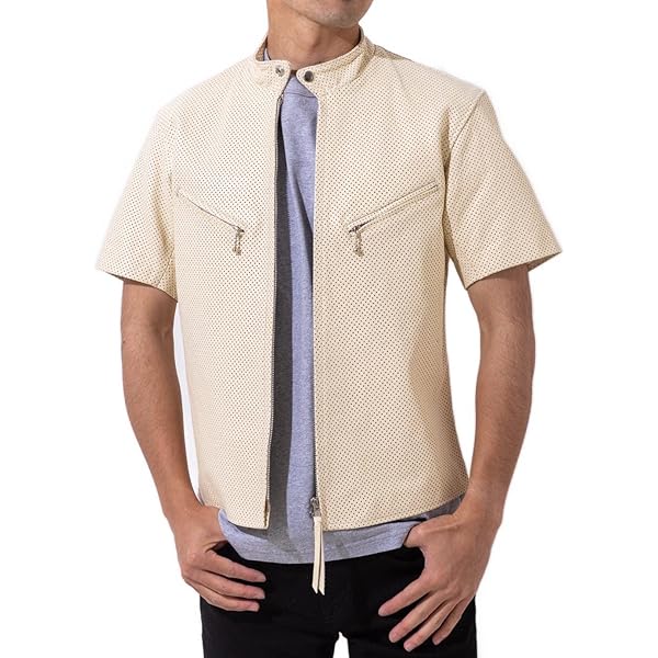 Amazon.co.jp: （ホーンワークス）HORN WORKS パンチングレザー半袖