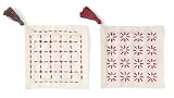 原ウール 刺し子 キット 刺子 セット 2.格子・小花(一目刺し)