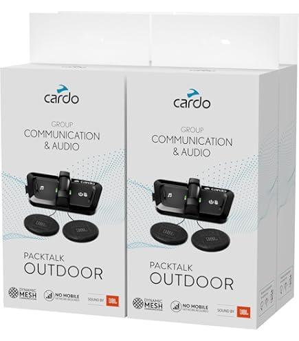 Cardo カルド インカム PACKTALK OUTDOOR 2台セット Amazon.co.jp: Cardo カルド インカム PACKTALK OUTDOOR パック