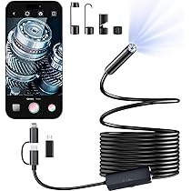 Amazon.co.jp: 【5mm極細＆350万画素】ファイバースコープ 内視鏡