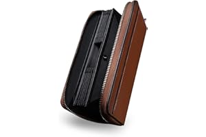 財布 メンズ 長財布 栃木レザー 本革 ボックス型の小銭入れ 大容量 カード縦入れ カード16枚 YKKファスナー 通帳ポケット 一流の革職人が作る 紳士 ビジネス 金運 (コーヒー)