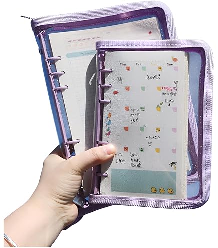 Amazon | [Snughom]A5 A6 手帳本カバー クリア シール帳 6穴 マルチ
