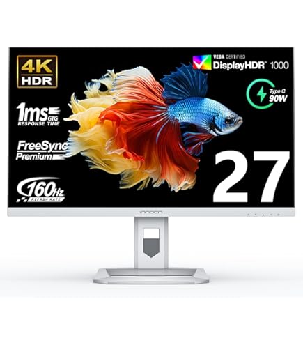 Amazon.co.jp: 27インチ 4K ミニLEDモニター, HDR1000対応, Type-C90W