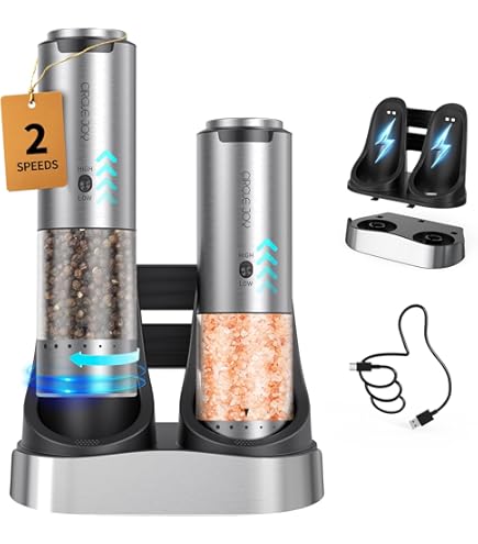 CIRCLE JOY 電動ペッパーグラインダーミル (2本パック)*2 Amazon.co.jp: CIRCLE JOY 電動ペッパーグラインダーミル (2本パック