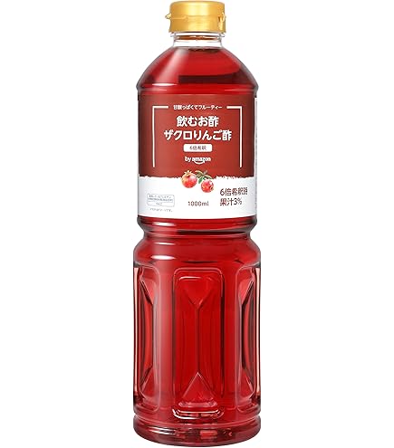 Amazon.co.jp: by Amazon 飲むお酢 りんご黒酢 1000ml 6倍希釈タイプ
