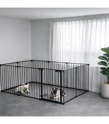 Amazon | Kachiru ペットサークル 8枚パネル 高さ100cm 折りたたみ式