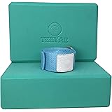Teeyar ヨガブロック(ヨガぶろっく) 2個セット23 x 15 x 7.2cm 本当の高密度(硬/220g x2) と ヨガストラップ(ヨガベルト) 185cm 難しいポーズの補助に！(Yoga blocks strap set)
