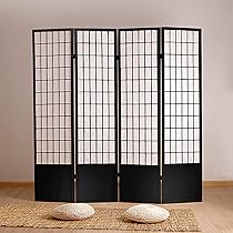 和風 衝立 間仕切り パーティション 4連 黒色 ブラック 匿名配送 送料無料 楽天市場】衝立 和風 格子衝立 屏風 四君子 和室 パーテーション
