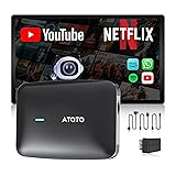 ATOTOMOVE ワイヤレスAIボックス CarPlayアダプター OBD2スキャナー搭載、車載ビデオストリーミング プラグ＆プレイ CarPlayボックス iPhone＆Android Auto対応 AI ChatGPT搭載、YouTube・Netflix対応、デュアルWiFi、CB4Bアップグレード