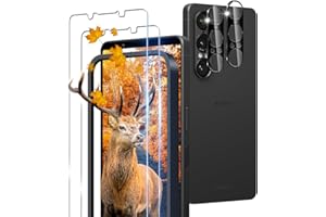 【2+2枚セット 指紋認証対応】 ガイド枠付き 用 Xperia 1 VII SO-51F / SOG15 / XQ-FS44 ガラスフィルム 2枚 エクスペリア 1 VII フィルム + 2枚 カメラ保護フィルムセッ 【 日本旭硝子製 9H強度 】