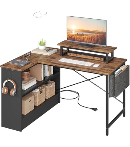 Amazon | パソコンデスク オフィスデスク 木製 ハイタイプとロータイプ