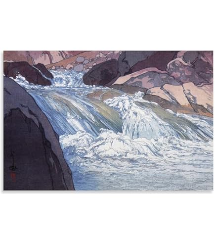 Amazon.co.jp: 吉田博 版画 ナイアガラ 大正十四年 56×37.8cm 大判