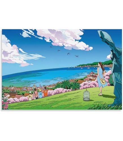 Amazon.co.jp: わたせせいぞう アートポスター（オフセット）「虹色の