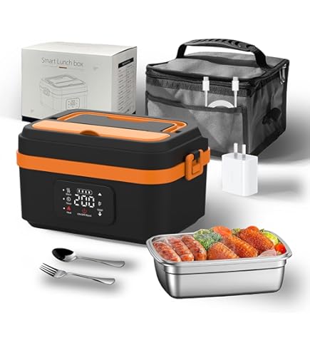 Amazon | Jimaku ポータブル電気ランチボックス、加熱と保温、水不要