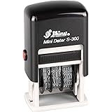 スタンテック シャイニー スタンプ ミニデイトプリンタ 5号×4連 S-300UK-AZ 正規輸入品 アクリロニトリルブタジエンスチレン (ABS) ブラック