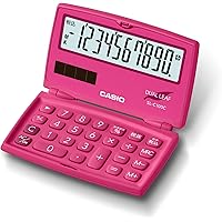 カシオ カラフル電卓 ビビッドピンク 10桁 折りたたみ手帳タイプ SL-C100C-RD-N