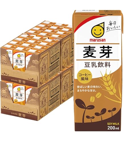 Amazon.co.jp: マルサン 豆乳飲料麦芽 200ml×24本 : 食品・飲料・お酒