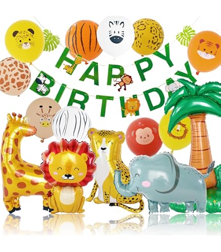 Amazon.co.jp: 動物 誕生日 飾り付けセット アニマル バースデー