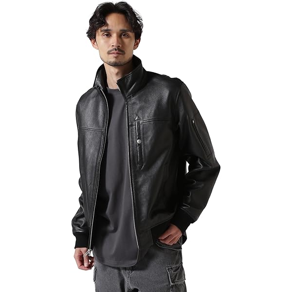 Amazon | [アヴィレックス] レザー ジャケット シングル ライダース