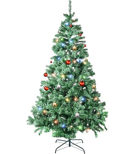 Amazon.co.jp: クリスマスツリー 150cm 枝数450本 暖色LEDライト