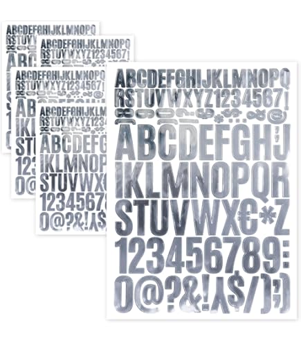 貴重sizzix シャドーボックス　アルファベット　数字　記号　数字　レア Amazon.co.jp: 英語 数字 シール 【シルバー 大文字】 銀 英字