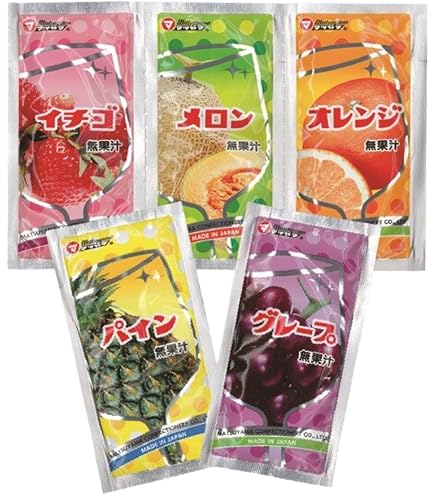 Amazon.co.jp: 松山 NEWパックジュースフルーツ味5種 (50個入) : 食品
