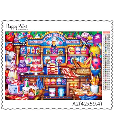 Amazon | Happy Paint 【50X50】＼お好きな画像で／ ナンバーペイント