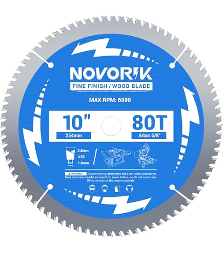 Oshlun Sägeblatt 6-1/2 Zoll, 60 Zähne – Für Aluminium & Nichteisenmetalle – Mit 5/8 Zoll Aufnahme