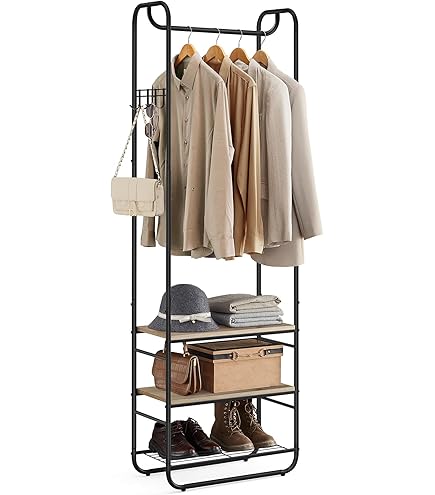 木製コートラック ダークブラウン Amazon｜コーナン オリジナル 木製ハンガーラックαDBR ダーク