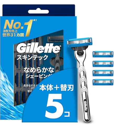 Amazon.co.jp: ジレット フュージョン5+1 髭剃り 本体 替刃2個付